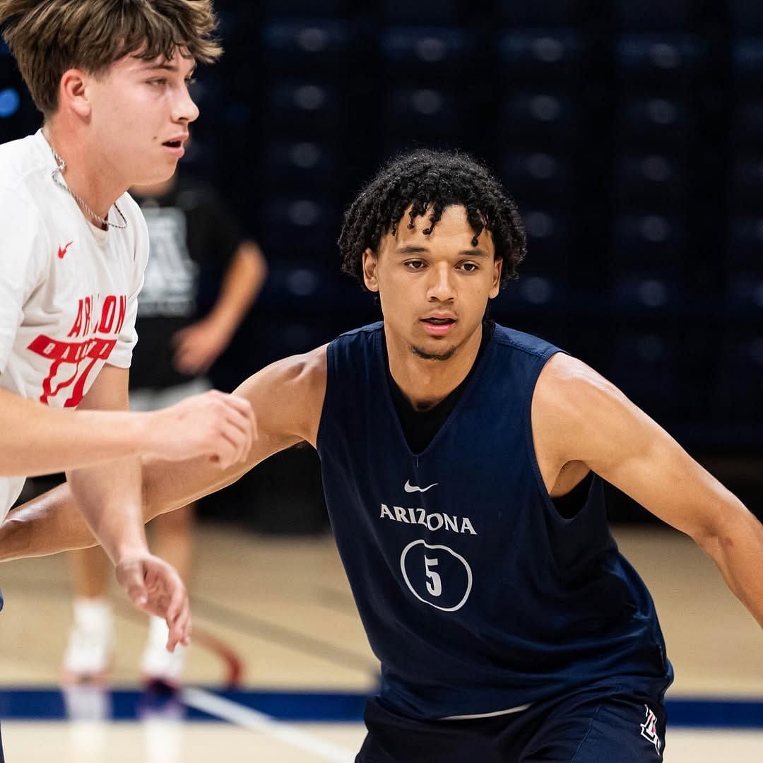 Brayden Burries training at Arizona facility (Image via Instagram @arizonambb)